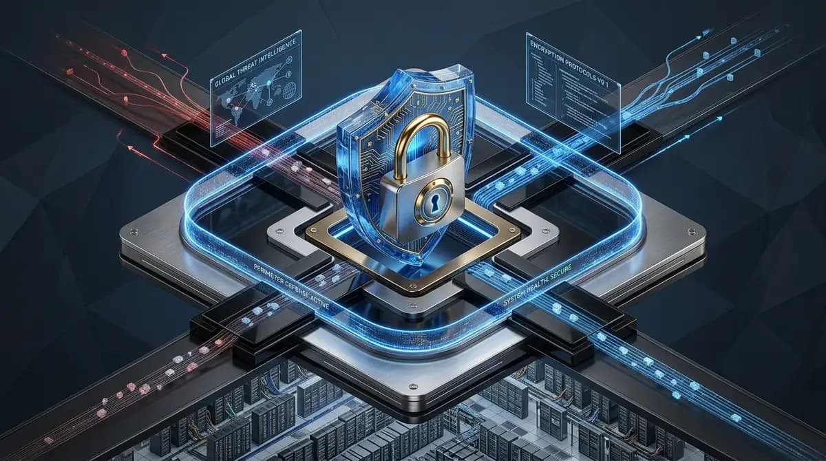 3D илюстрация на киберщит