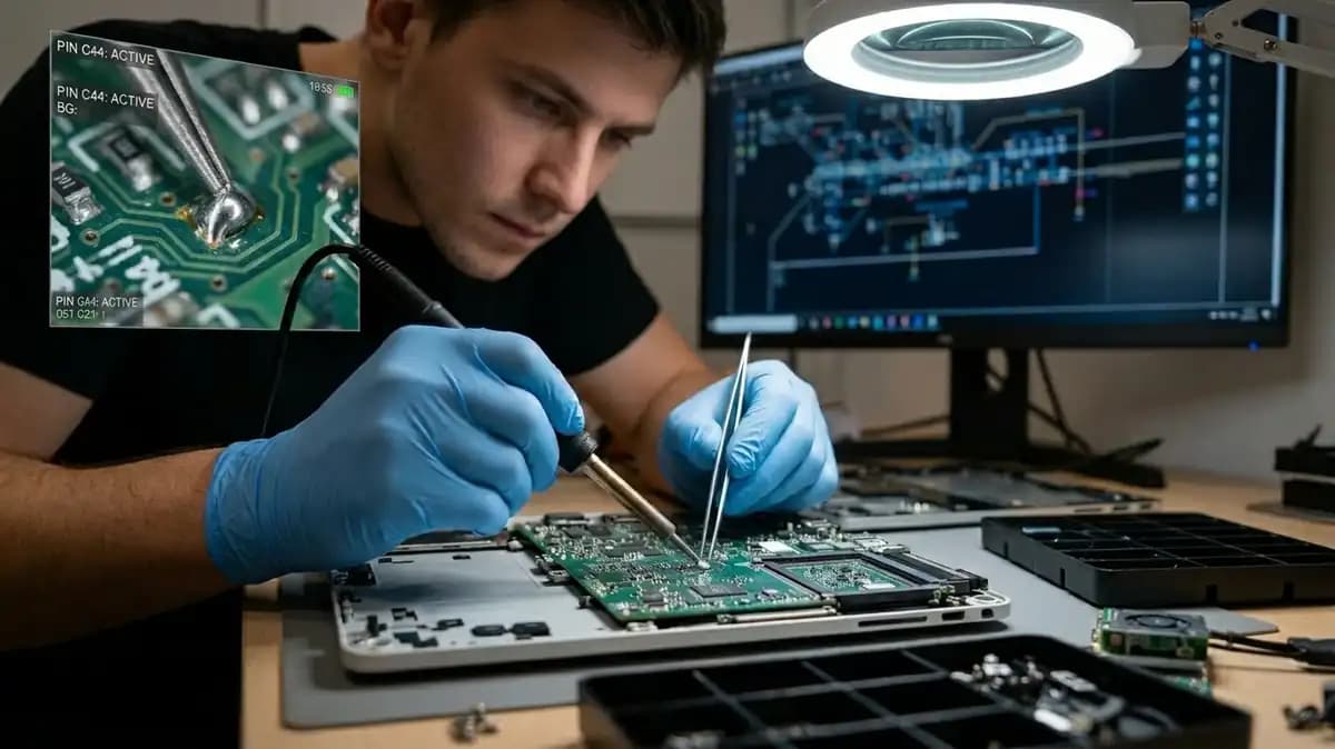 Ремонт на лаптоп — дънна платка