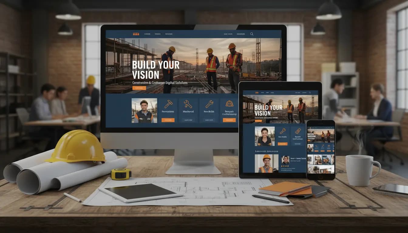 Професионална изработка на уебсайт за строители и бригади на достъпни цени. Модерен дизайн, бързо зареждане и мобилна оптимизация.