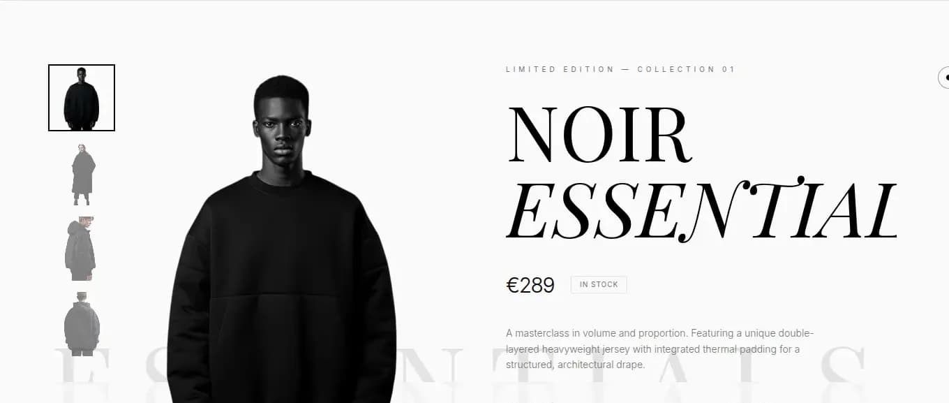 Изработка на Онлайн Магазин на Ниска Цена с Премиум Дизайн | NOIR