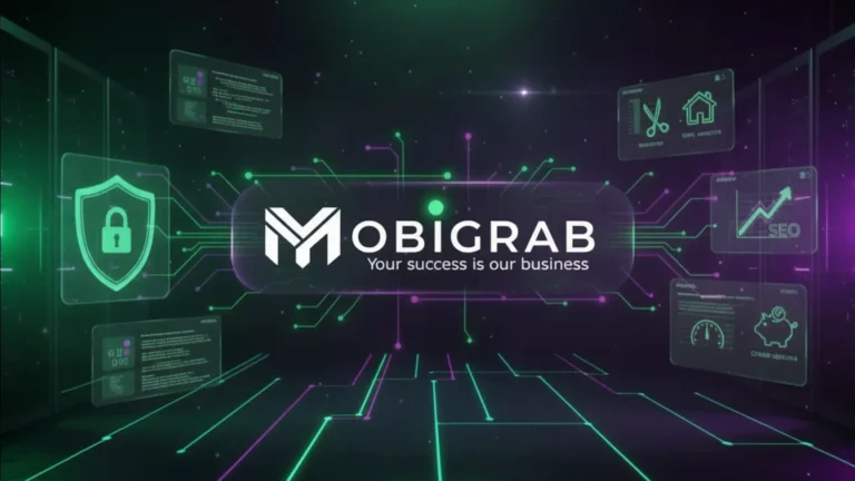 Дигитална визитка от Mobigrab – модерно уеб решение за фризьори, майстори и малки фирми.